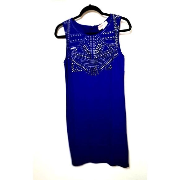 Philosophy Dress Size  Medium Blue Studded Embellished Sleeveless Sheath - Picture 1 of 8